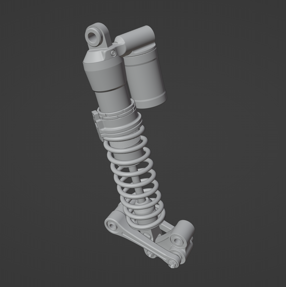 UNIVERSAL REAR SUSPENSION ASSEMBLY 3D MODEL (.OBJ AND .BLEND)