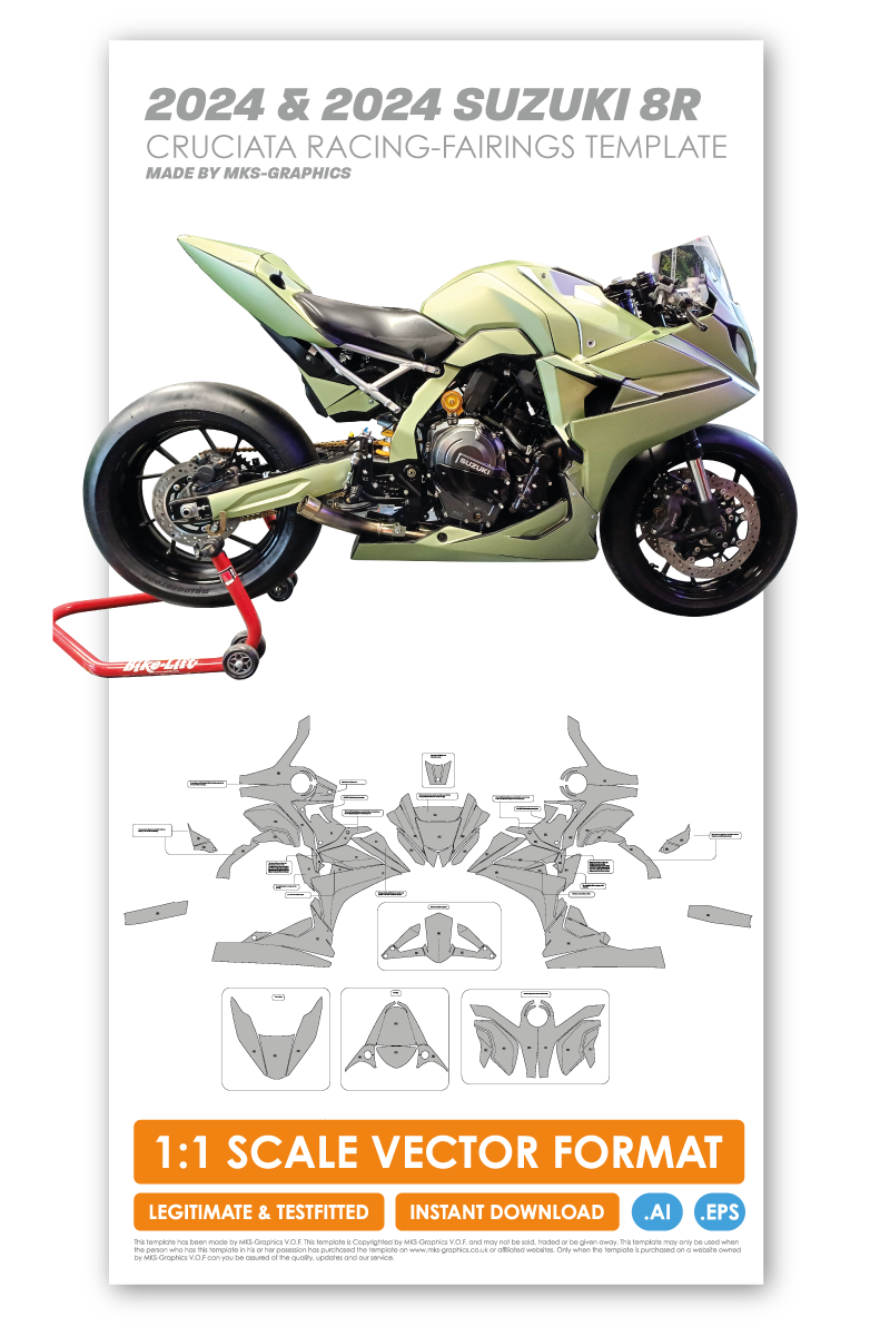 SUZUKI 8R 2024 & 2025 CRUCIATA RACING-FAIRINGS TEMPLATE