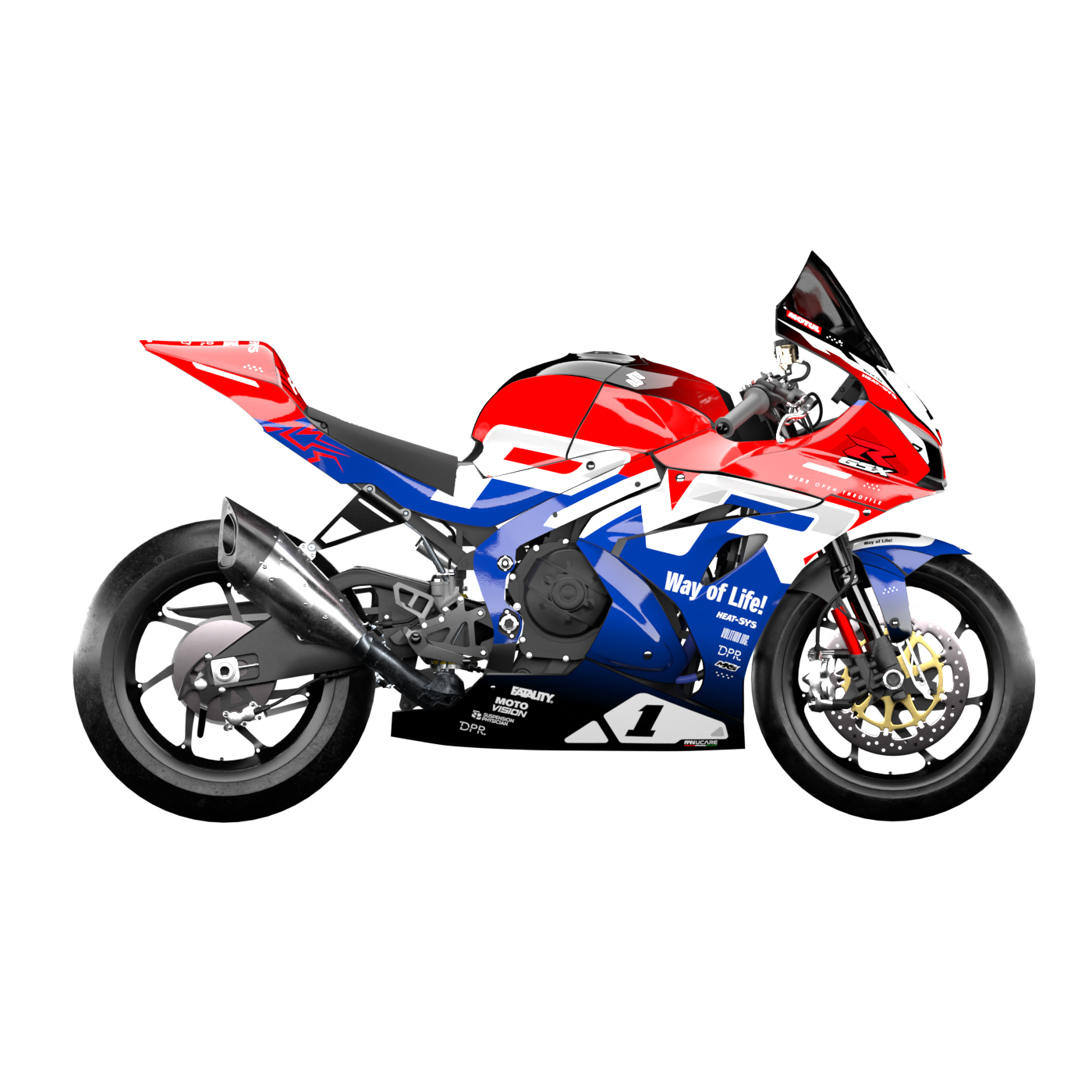 SUZUKI GSX-R 1000 2017 TO 2026 DESIGN 1 COLORSCHEME 2