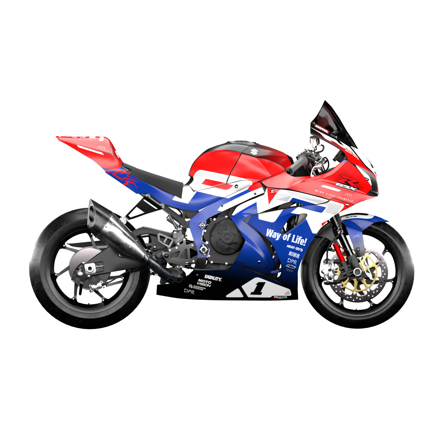 SUZUKI GSX-R 1000 2017 TO 2026 DESIGN 1 COLORSCHEME 2
