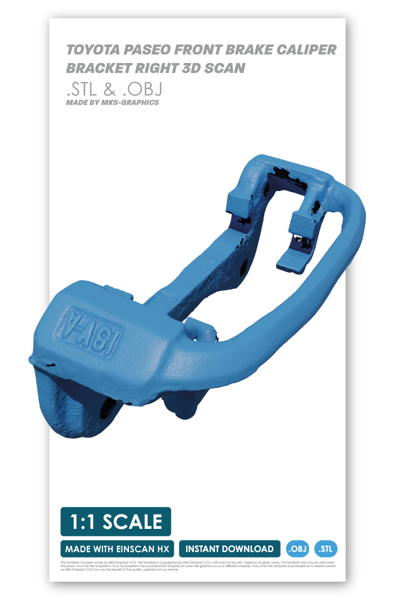 TOYOTA PASEO FRONT BRAKE CALIPER BRACKET RIGHT 3D SCAN