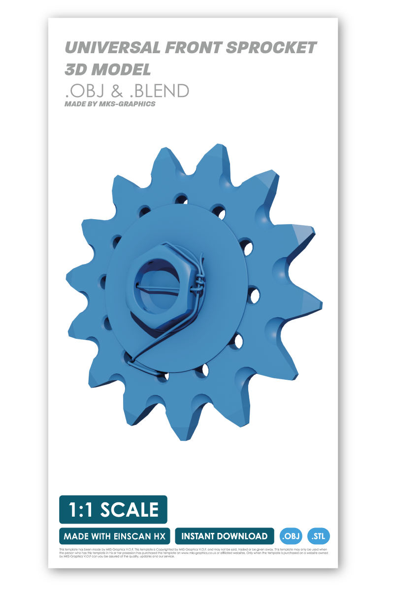 UNIVERSAL FRONT SPROCKET FOR DIRTBIKES 3D MODEL (.OBJ AND .BLEND)