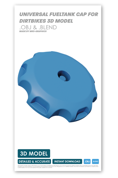 UNIVERSAL FUELTANK CAP FOR DIRTBIKES 3D MODEL (.OBJ AND .BLEND UNIVERSAL FUELTANK CAP FOR DIRTBIKES 3D MODEL (.OBJ AND .BLEND