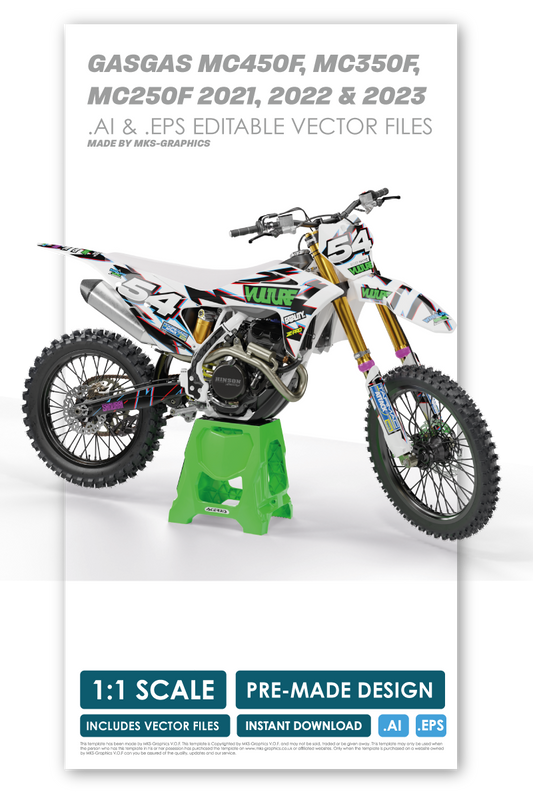 GASGAS - CHROMATIC - PRE-MADE DESIGN (GASGAS MC450F, MC350F,  MC250F 2021, 2022 & 2023)
