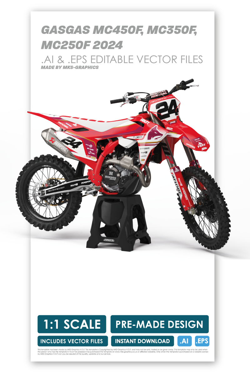 GASGAS - K9 - PRE-MADE DESIGN (GASGAS MC450F, MC350F,  MC250F 2024)