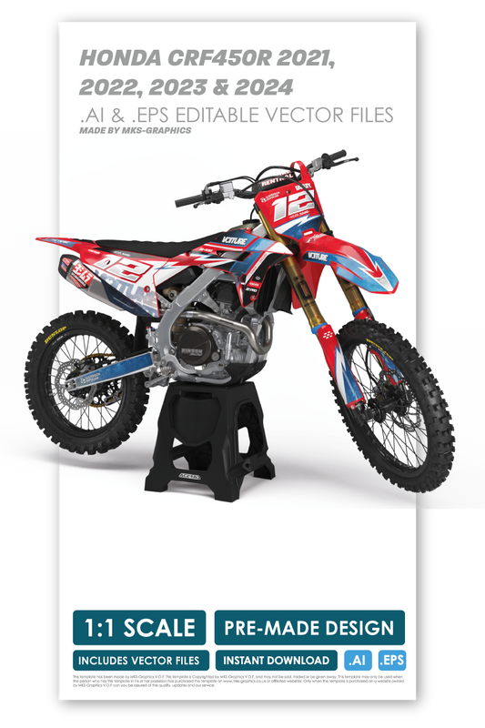 HONDA - LITE - PRE-MADE DESIGN (HONDA CRF450R 2021 - 2022 - 2023 - 2024)