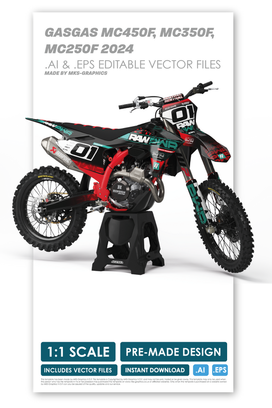 GASGAS - RAW PWR - PRE-MADE DESIGN (GASGAS MC450F, MC350F,  MC250F 2024)