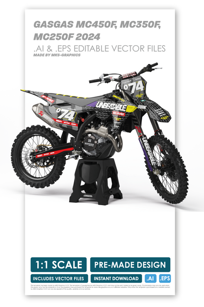 GASGAS - UNBEATABLE - PRE-MADE DESIGN (GASGAS MC450F, MC350F,  MC250F 2024)