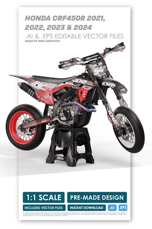 HONDA - PASSION - PRE-MADE DESIGN (HONDA CRF450R 2021 - 2022 - 2023 - 2024)