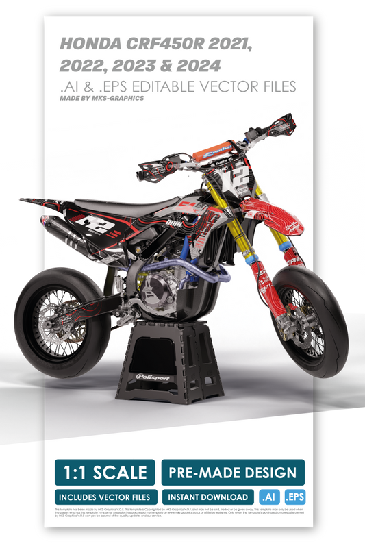 HONDA - MATRIX - PRE-MADE DESIGN (HONDA CRF450R 2021 - 2022 - 2023 - 2024)