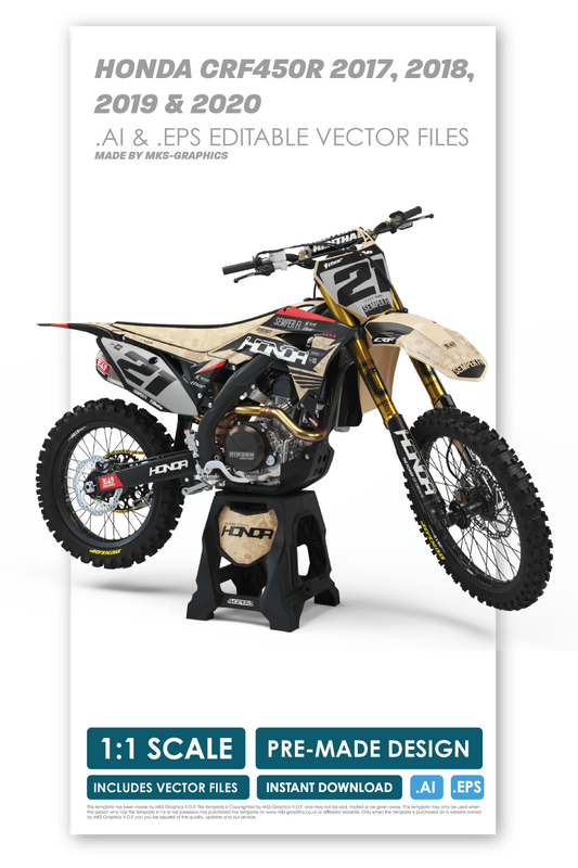 HONDA - SEMPER FI - PRE-MADE DESIGN (HONDA CRF450R 2017 - 2018 - 2019 - 2020)