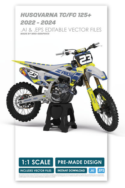 HUSQVARNA - SKY - PRE-MADE DESIGN (HUSQVARNA TC/FC 125+ 2022 - 2023 - 2024)