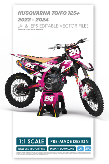 HUSQVARNA - JAWBREAKER - PRE-MADE DESIGN (HUSQVARNA TC/FC 125+ 2022 - 2023 - 2024)