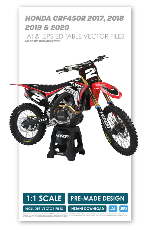 HONDA - LIGHTNING 1 - PRE-MADE DESIGN (HONDA CRF450R 2017 - 2018 - 2019 - 2020)