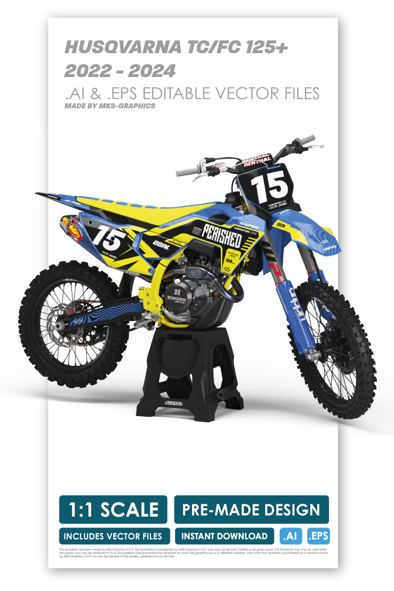 HUSQVARNA - PERISHED - PRE-MADE DESIGN (HUSQVARNA TC/FC 125+ 2022 - 2023 - 2024)