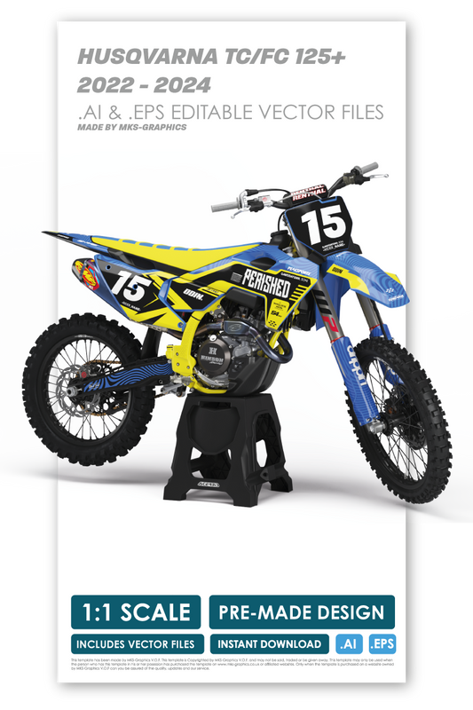HUSQVARNA - PERISHED - PRE-MADE DESIGN (HUSQVARNA TC/FC 125+ 2022 - 2023 - 2024)