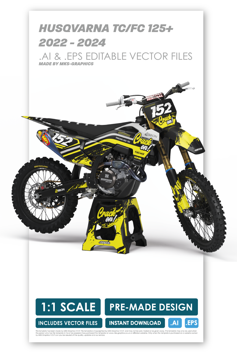 HUSQVARNA - SOLID - PRE-MADE DESIGN (HUSQVARNA TC/FC 125+ 2022 - 2023 - 2024)