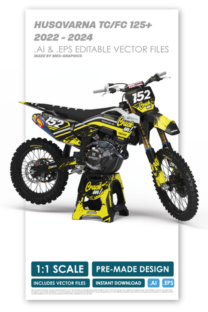HUSQVARNA - SOLID - PRE-MADE DESIGN (HUSQVARNA TC/FC 125+ 2022 - 2023 - 2024)
