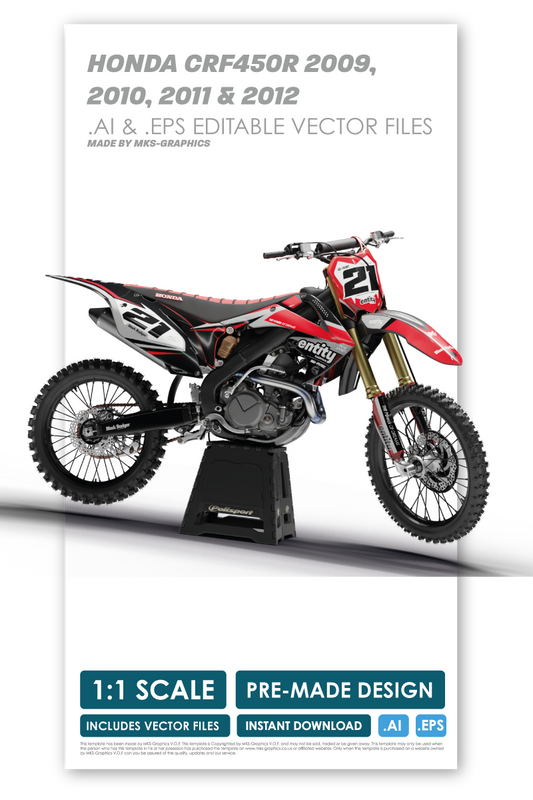 HONDA - ENTITY - PRE-MADE DESIGN (HONDA CRF450R 2009 - 2010 - 2011 - 2012)