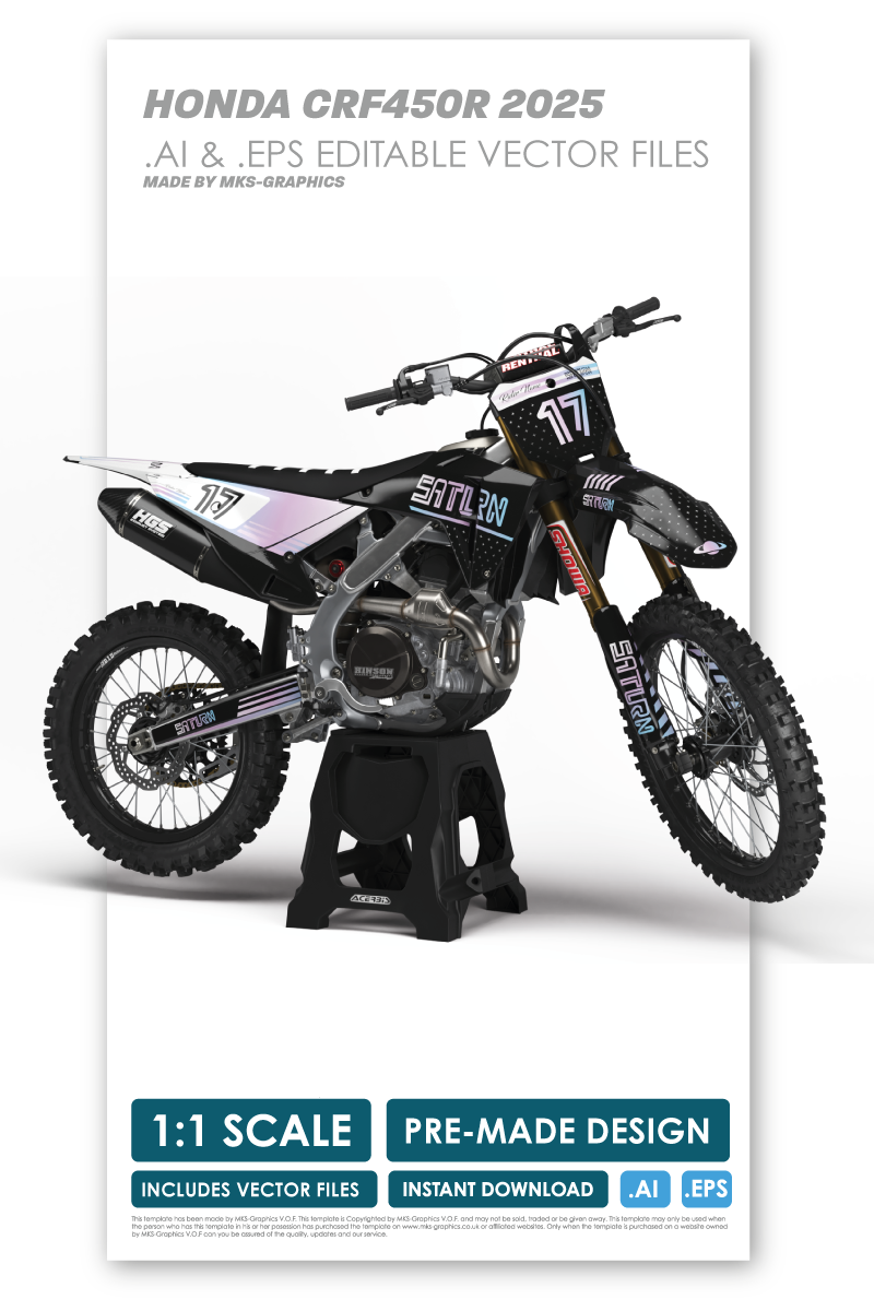 HONDA - SATURN - PRE-MADE DESIGN (HONDA CRF450R 2025)