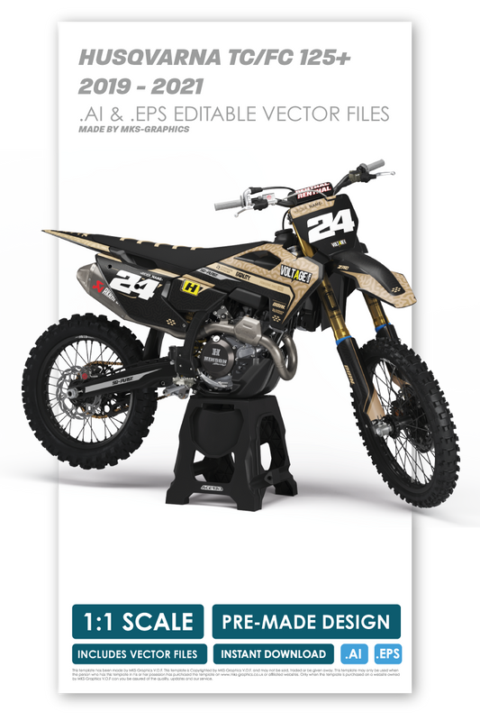 HUSQVARNA - SQUIGGLE - PRE-MADE DESIGN (HUSQVARNA TC/FC 125+ 2019 - 2020 - 2021)