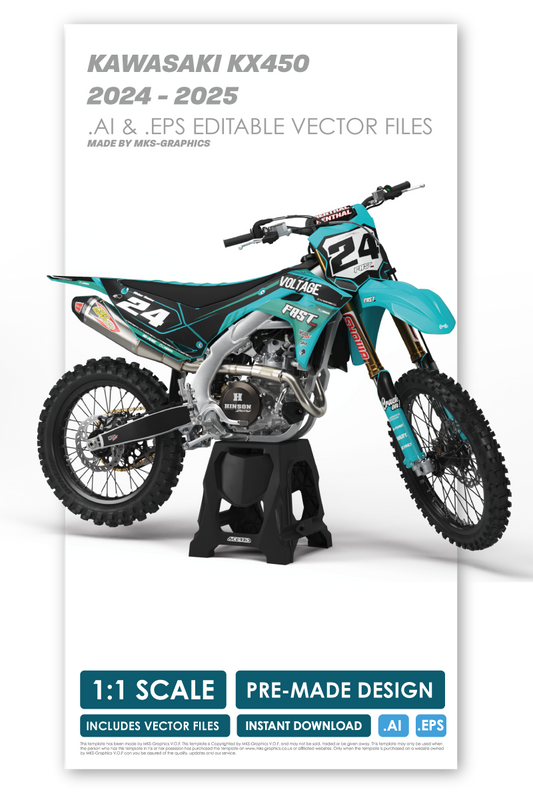 KAWASAKI - VOLTAGE - PRE-MADE DESIGN (KAWASAKI KX450 2024 - 2025)