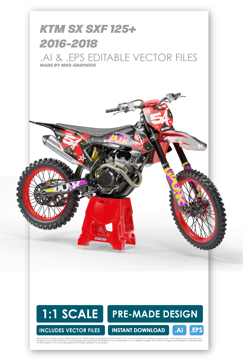 KTM - PUNK - PRE-MADE DESIGN (KTM - SX - SXF 2016 - 2017 - 2018)
