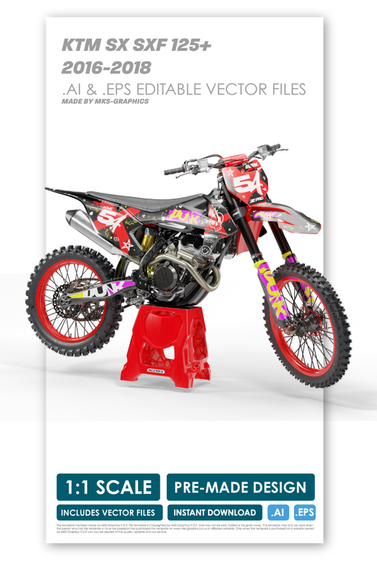 KTM - PUNK - PRE-MADE DESIGN (KTM - SX - SXF 2016 - 2017 - 2018)