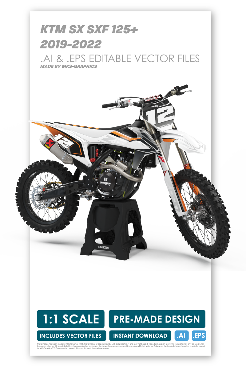 KTM - SHARK - PRE-MADE DESIGN (KTM - SX - SXF 2019 - 2020 - 2021 - 2022)