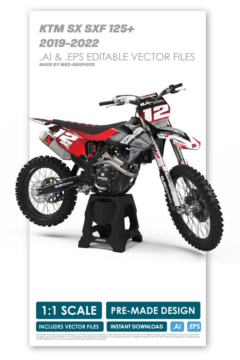 KTM - TORN - PRE-MADE DESIGN (KTM - SX - SXF 2019 - 2020 - 2021 - 2022)