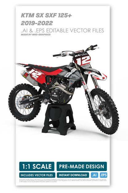 KTM - TORN - PRE-MADE DESIGN (KTM - SX - SXF 2019 - 2020 - 2021 - 2022)