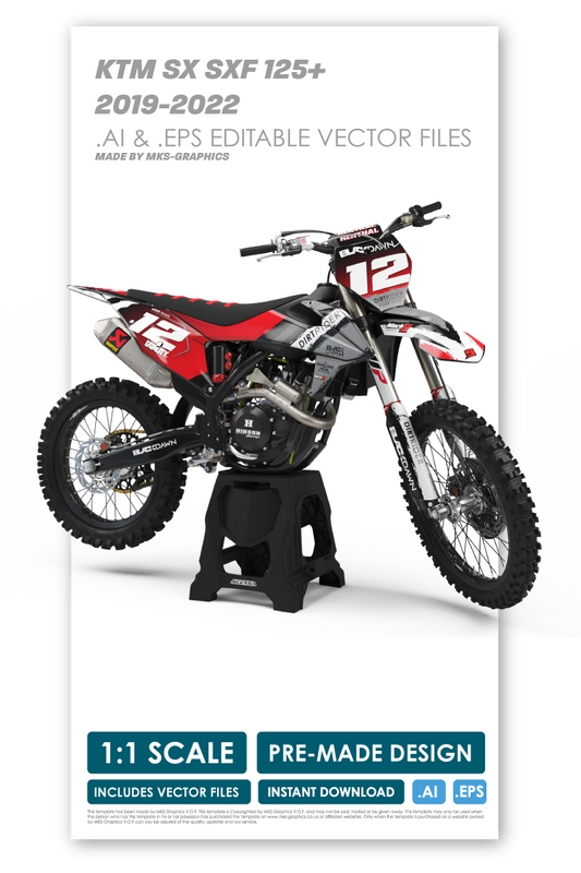 KTM - TORN - PRE-MADE DESIGN (KTM - SX - SXF 2019 - 2020 - 2021 - 2022)