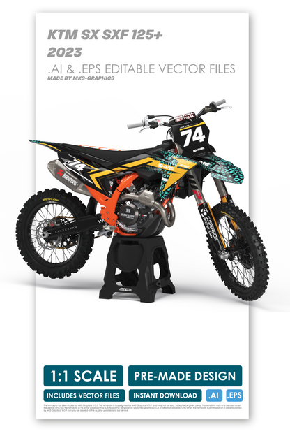 KTM - LEOPARD - PRE-MADE DESIGN (KTM - SX - SXF 2023)
