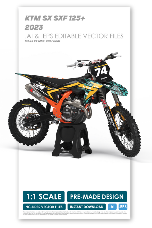 KTM - LEOPARD - PRE-MADE DESIGN (KTM - SX - SXF 2023)