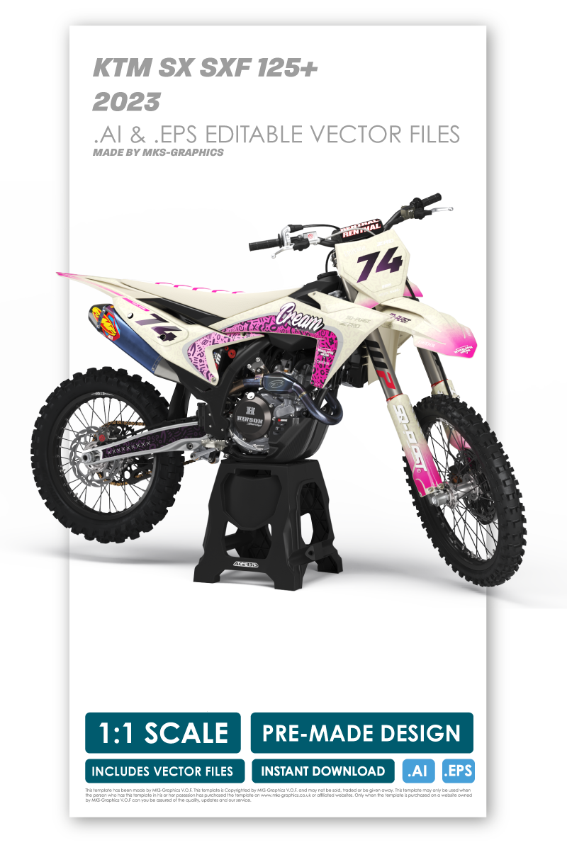 KTM - CREAM - PRE-MADE DESIGN (KTM - SX - SXF 2023)