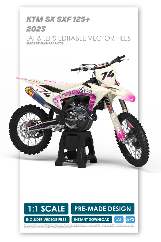 KTM - CREAM - PRE-MADE DESIGN (KTM - SX - SXF 2023)