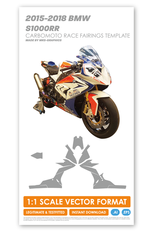 BMW S1000RR 2015 - 2016 - 2017 - 2018 CARBOMOTO RACING FAIRINGS TEMPLATE