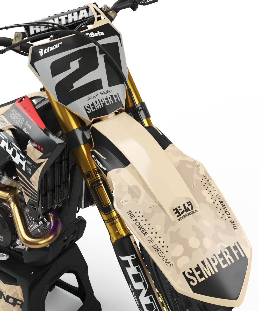 HONDA - SEMPER FI - PRE-MADE DESIGN (HONDA CRF450R 2017 - 2018 - 2019 - 2020)