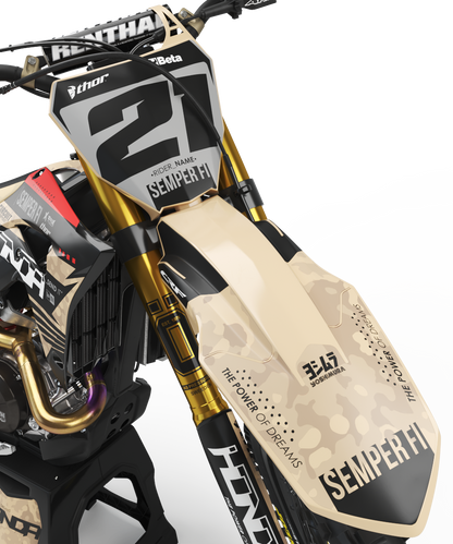 HONDA - SEMPER FI - PRE-MADE DESIGN (HONDA CRF450R 2017 - 2018 - 2019 - 2020)