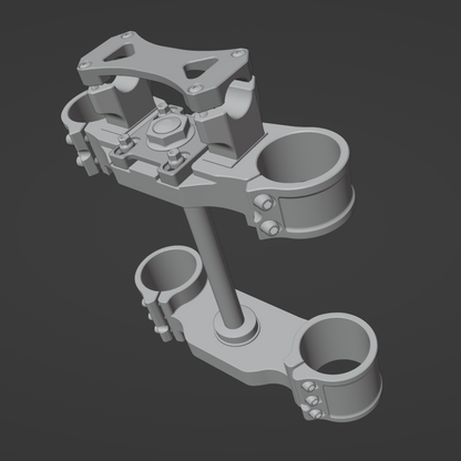 FAOR TRIPLE CLAMP ASSEMBLY FOR DIRTBIKES 3D MODEL (.OBJ AND .BLEND)