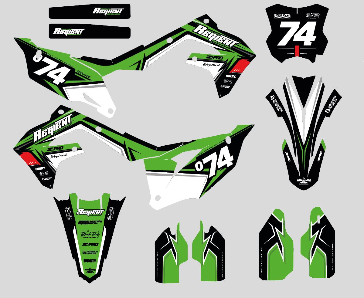 KAWASAKI - FORCE - PRE-MADE DESIGN (KAWASAKI KX250F KX450F 2019 - 2020 - 2021 - 2022 - 2023 - 2024)