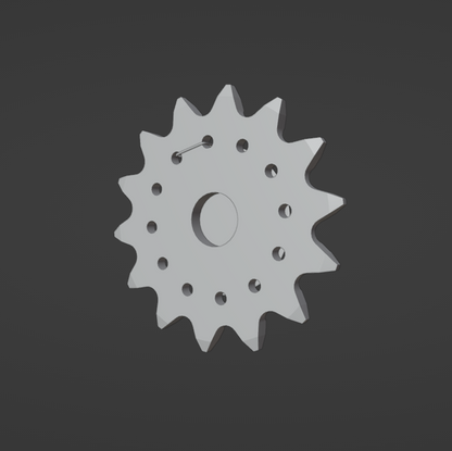 UNIVERSAL FRONT SPROCKET FOR DIRTBIKES 3D MODEL (.OBJ AND .BLEND)