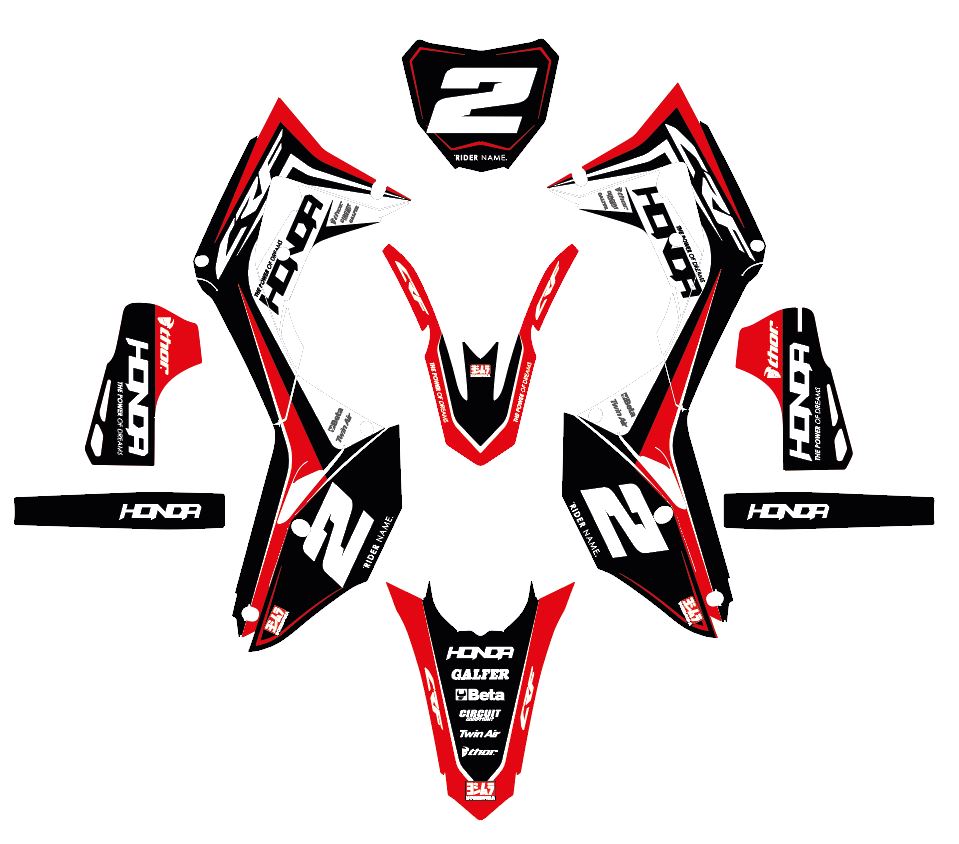 HONDA - LIGHTNING 1 - PRE-MADE DESIGN (HONDA CRF450R 2017 - 2018 - 2019 - 2020)