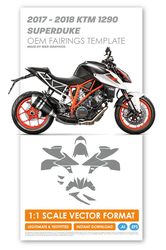 KTM 1290 SUPERDUKE 2017 - 2018 TEMPLATE