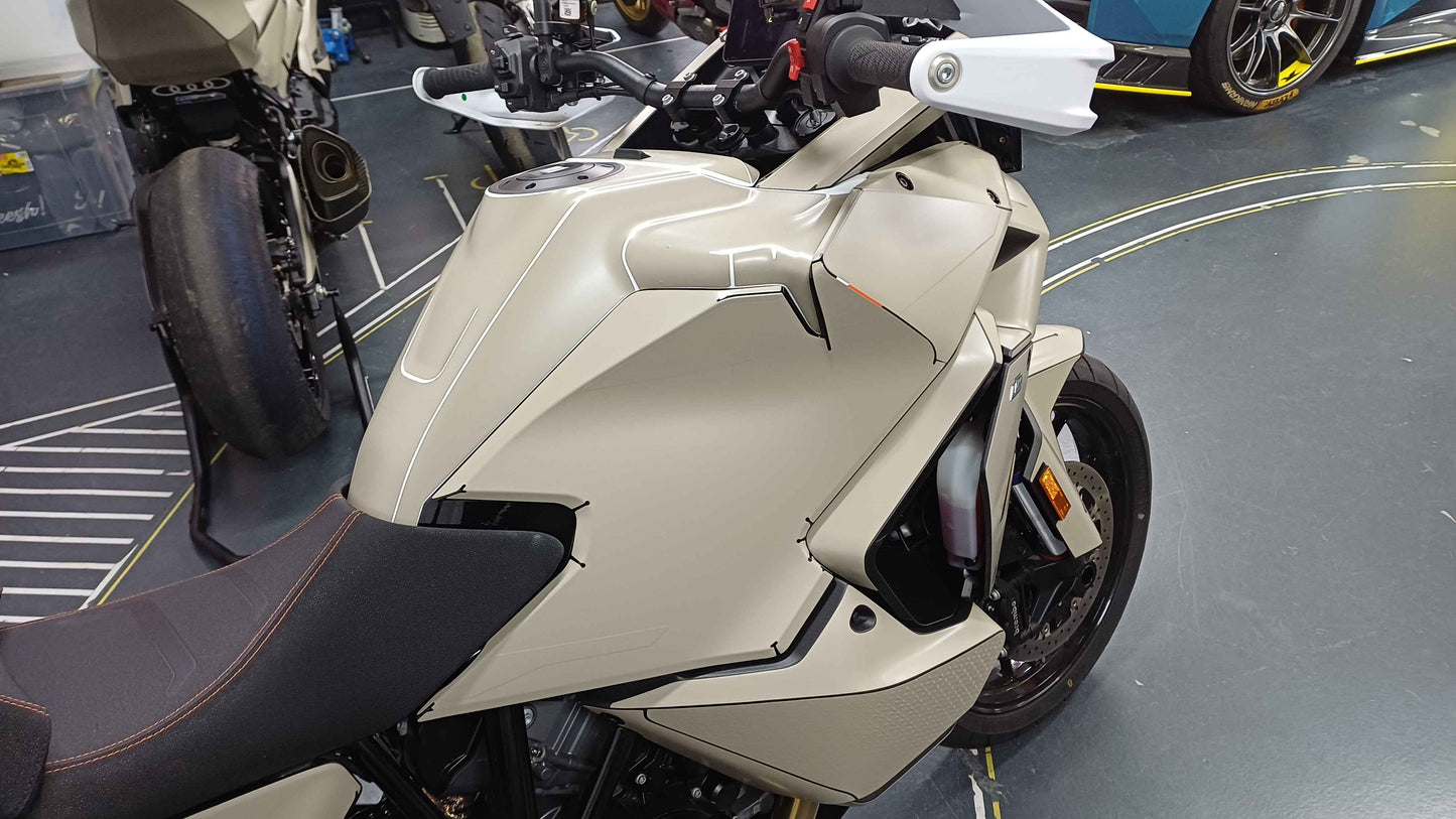 KTM 1390 SUPER ADVENTURE S 2025 & 2026 OEM PLASTICS/FAIRINGS TEMPLATE