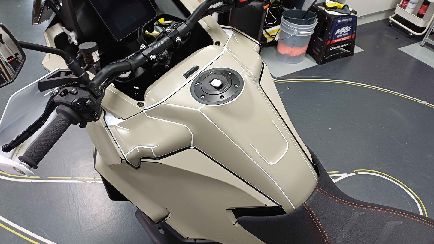 KTM 1390 SUPER ADVENTURE S 2025 & 2026 OEM PLASTICS/FAIRINGS TEMPLATE
