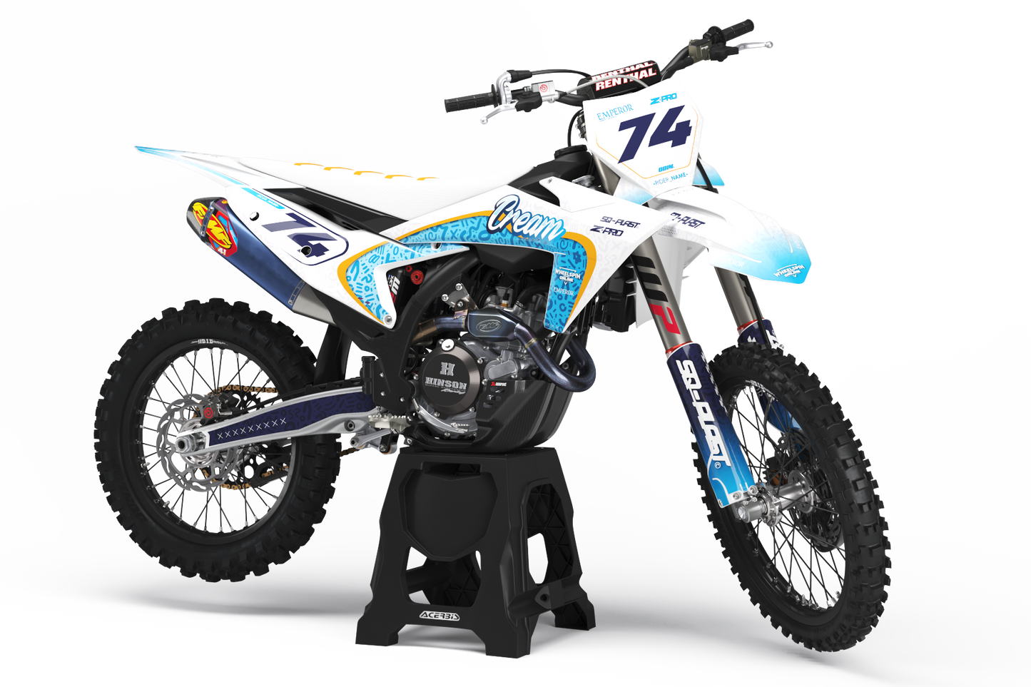 KTM - CREAM LIGHT BLUE - PRE-MADE DESIGN (KTM - SX - SXF 2023)
