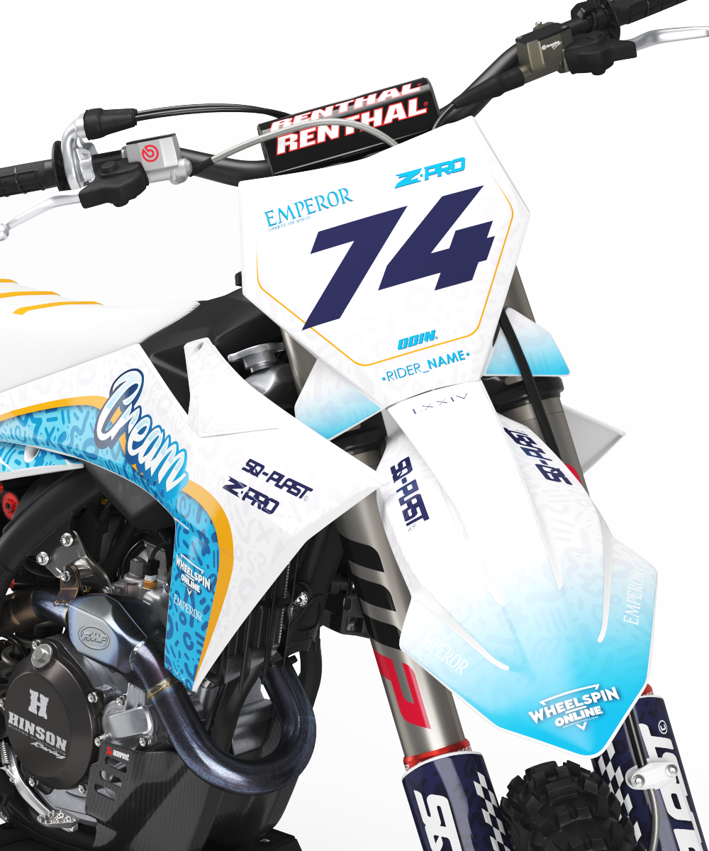 KTM - CREAM LIGHT BLUE - PRE-MADE DESIGN (KTM - SX - SXF 2023)