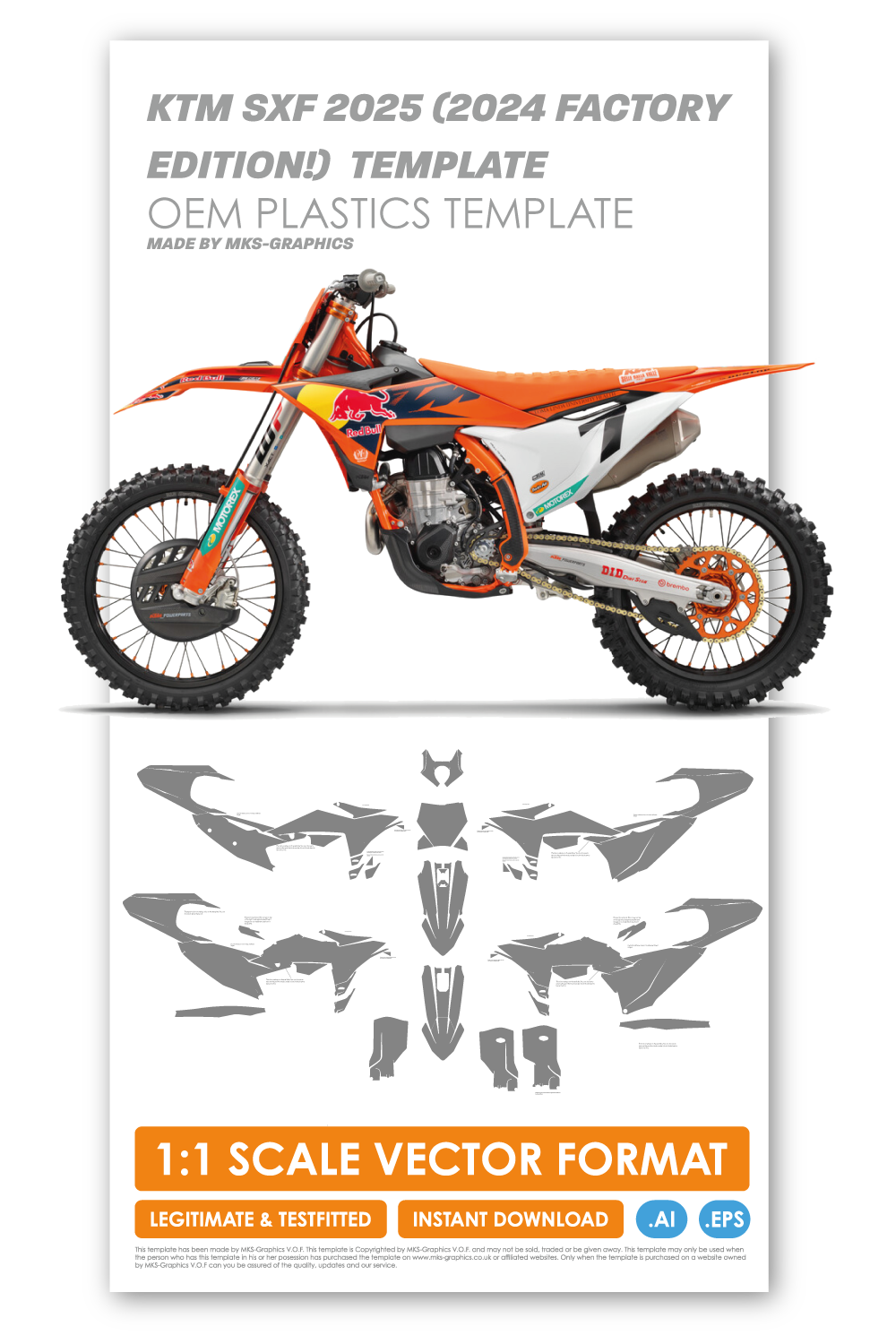 KTM SX / SXF 2024 FACTORY EDITION AND 2025 SX & SXF FULL TEMPLATE