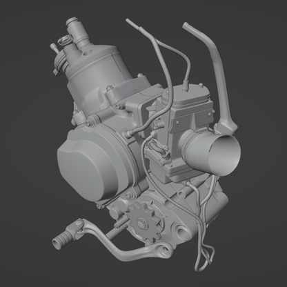 KTM SX65 AND GASGAS MC65 2016 TO 2023 ENGINE 3D MODEL (.OBJ AND .BLEND)